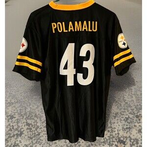 Troy Polamalu Steelers NFL Team Apparel  Youth Jersey #43 Size XL 18-20